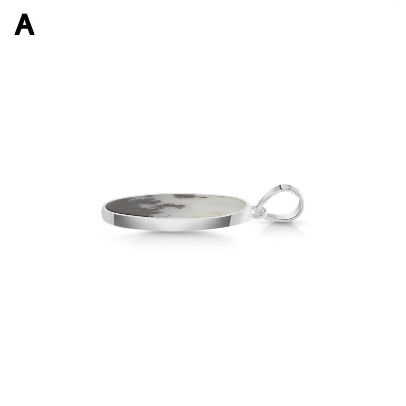 Colgante de ágata paisajística / Plata de ley 925 / Piedra preciosa curativa / Joya de ágata paisajística / Regalos para ella / Colgante llamativo imagen 5