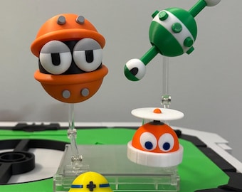 Pack de 4 enemigos de Megaman: Bundy Heli, Watcher, Met y Mambu / Figuras impresas en 3D / Hecho por encargo