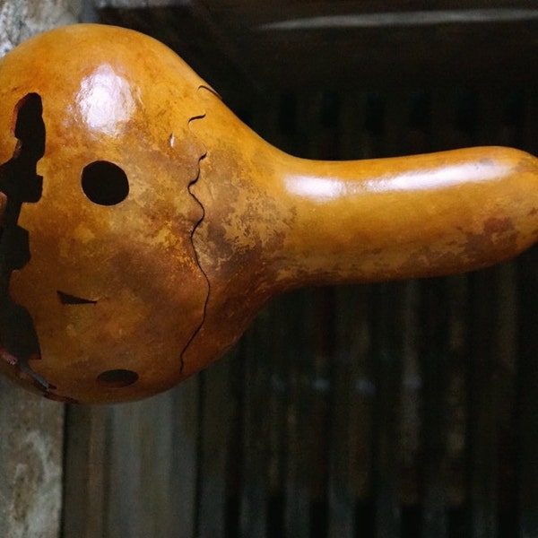 Pumpkin Jack o' Lantern Gourd Halloween Spooky Harvest Fall Autumn Rustic Natural Folk Primitive All Souls' Day