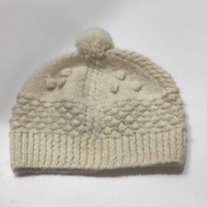 Cream Knit Fisherman Beanie - Etsy display picture 1