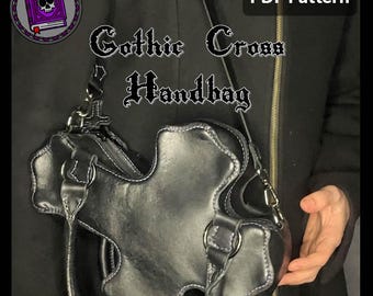 Gothic Cross Lederhandtasche - DIY PDF Muster für handgefertigte Kreationen - Mit Videoanleitung