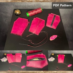 Modulare Leder-Sarg-Geldbörse (3 in 1) - DIY-PDF-Muster für Bastelkreationen - Mit Video-Tutorial