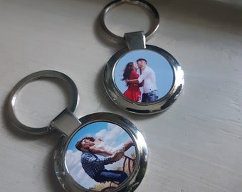 Photo keychains, custom photo gift, coupled keychain, keychains with photos, gift for him, gift for her, anniversary gift