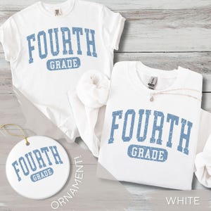 Fourth Grade Teacher Shirt, Comfort Colors Fourth Grade Team Tee, Personalized 4th Grade Back to School Shirt, Fourth Grade Group Matching White