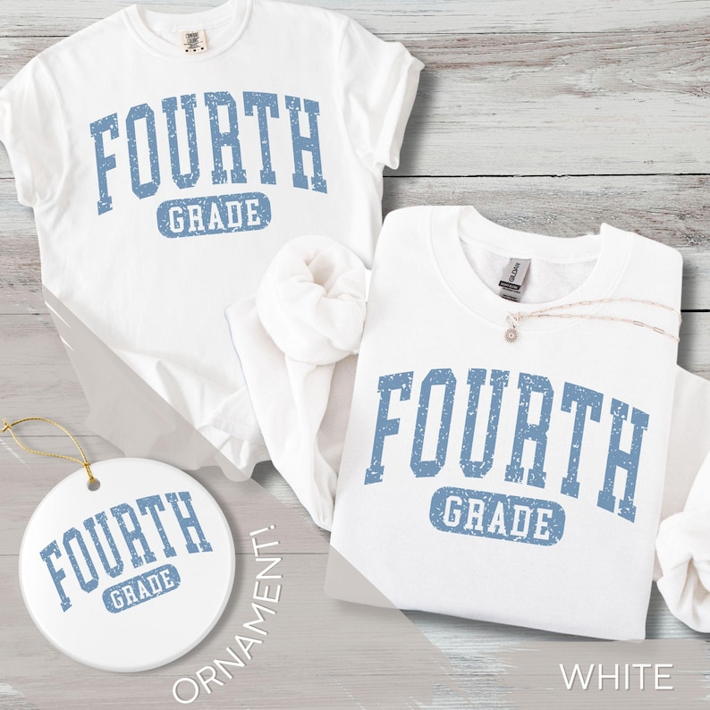 Fourth Grade Teacher Shirt, Comfort Colors Fourth Grade Team Tee, Personalized 4th Grade Back to School Shirt, Fourth Grade Group Matching White