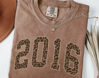 2016 Nostalgia Shirt: Comfort Colors Leopard Print Vintage Take Me Back to 2016 T-Shirt, Last Good Year y2K Meme T-Shirt, 10th Birthday Tee