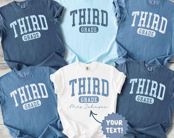 Third Grade Teacher Shirt, Comfort Colors Third Grade Team T-Shirt, Personalized 3rd Grade Back to School Shirt, Third Grade Group Matching