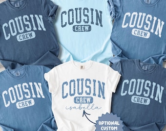 Cousin Crew Shirts: Comfort Colors Matching Family Reunion Tshirts, Cousins Vacation Tees, Baby, Toddler, Youth, & Adult, New Cousin Shirts