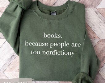 Funny Book Lover Sweatshirt: Introvert Reading Comfort Colors T-Shirt, Gift for Book Worm, Librarian Tee, Book Club Gift, Bookish Sweater