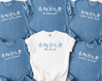 Bridal Party Shirts, Personalized Wedding Party Tees, Custom Bridesmaid Proposal Gift, Mother of Bride, Gift for Maid of Honor, Bachelorette