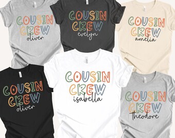 Cousin Crew Shirts, Personalized Matching Cousin T-Shirts, Custom Family Reunion Tshirts, Cousin Crew Sweatshirt, Family Vacation Hoodie
