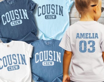 Personalized Cousin Crew Shirts: Comfort Colors Matching Family Reunion Tshirts, Custom Vacation Tees, New Cousin Shirts, Youth, Toddler