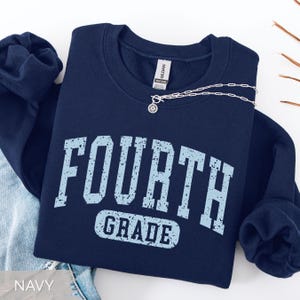 Fourth Grade Teacher Shirt, Comfort Colors Fourth Grade Team Tee, Personalized 4th Grade Back to School Shirt, Fourth Grade Group Matching Navy