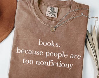 Funny Book Lover Shirt: Comfort Colors Introvert Reading Sweatshirt, Gift for Book Worm, Librarian Tee, Book Club Gift, Bookish T-Shirt