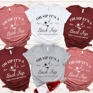 Winery Bachelorette Trip Shirts, Personalized Wine Tasting Tshirts, Bachelorette Party, Custom Group Matching, Napa Valley Shirts, Sonoma