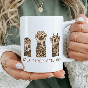 Cat Mug: Funny Mug, Cat Lover Gift, Coffee Mug for Cat Mom, Faux Patchwork Leopard Print Camping Mug, Insulated Coffee Cup with Lid, Journal