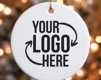 Custom Logo Christmas Ornament, Your Brand Keepsake, Personalized Design Swag, Your Photo Bauble, Custom Text Merch, Luxury Corporate Gift