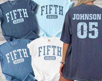 Fifth Grade Teacher Shirt, Comfort Colors Fifth Grade Team T-Shirt, Personalized 5th Grade Back to School Shirt, Fifth Grade Group Matching