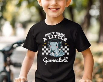 Kids Axolotl Shirt, Cute Gaming Axolotl Party Tshirt, Family Matching Axolotl Tshirts, Boys Axolotl Shirt, Gaming Tee, Axolotl Theme Shirts