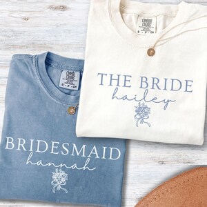 Bridal Party Shirts, Personalized Wedding Party Tees, Custom Bridesmaid Proposal Gift, Mother of Bride, Gift for Maid of Honor, Bachelorette