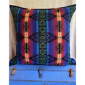 Handmade Vintage Pendleton Wool Blanket Custom Pillow Cover