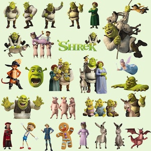 Shrek Clipart, Shrek PNG Bundle, Digital Files for Shrek, Instant Download Shrek PNG, Shrek Clipart, Digital File, Shrek Png File Bundle