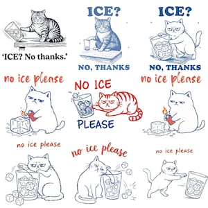 No Ice Please Cat SVG PNG, Sarcastic Cat Meme Svg, Social Justice Feminist Png, Funny Sarcastic Quotes Svg, Gift.