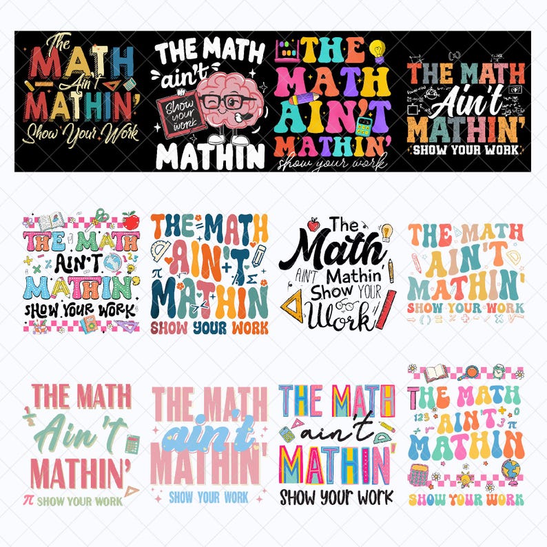 Mathin With Math Math Teacher Png Bundle, New Teacher Gift, Teacher Life Png, the Math ...