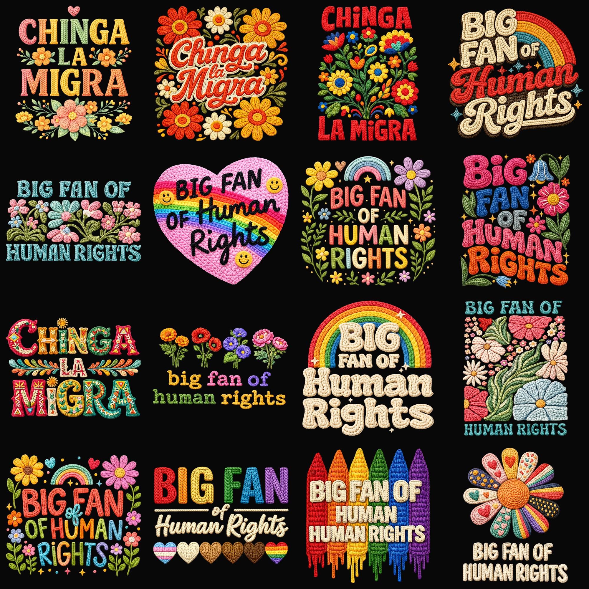 Big Fan of Human Rights Faux Yarn Png, Human Rights Shirt, Equality ...