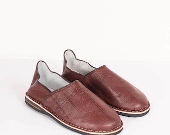 Handmade Moroccan Babouche Slippers for Women & Men | Soft Genuine Leather Mules | Comfortable Indoor Outdoor Boho Moroccan Shoes