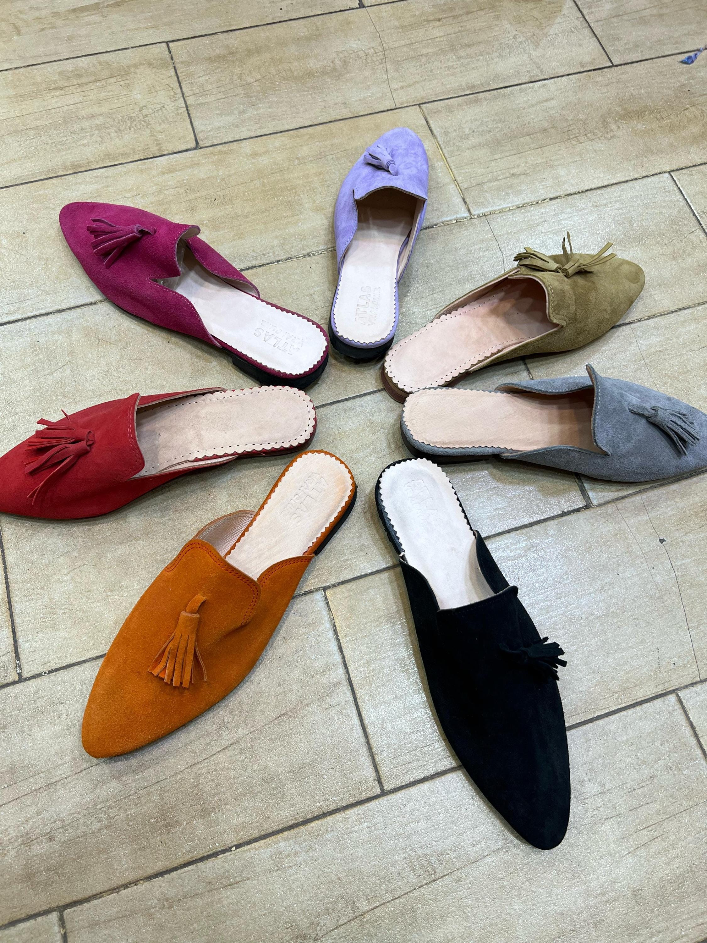 Helix Sabots Mules Mule Chaussons Chaussures Noir Cuir Véritable 52011