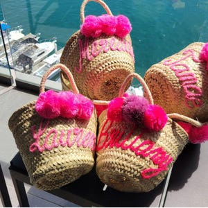 PERSONALIZED Handmade Tote Bag, Embroidered Straw Bag, Jute Beach Bag, Custom Bridesmaid Proposal Gifts,custom beach bag, Mothers Day Gifts.