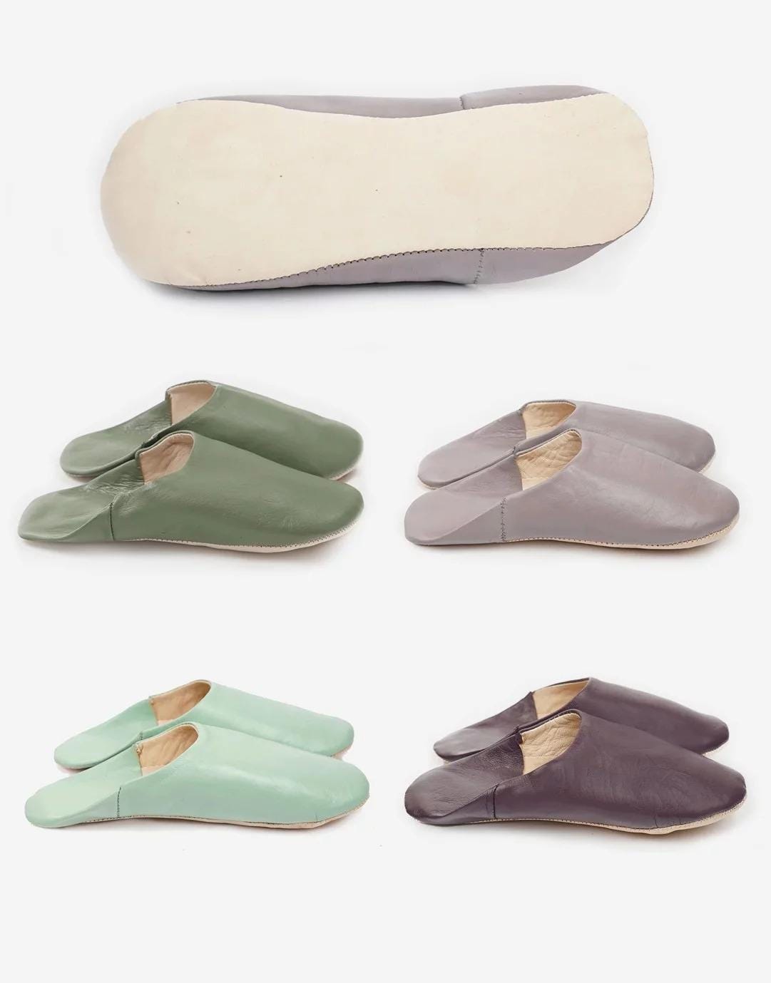 Soft Moroccan Leather Babouches Handmade Unisex Slippers Cozy House…