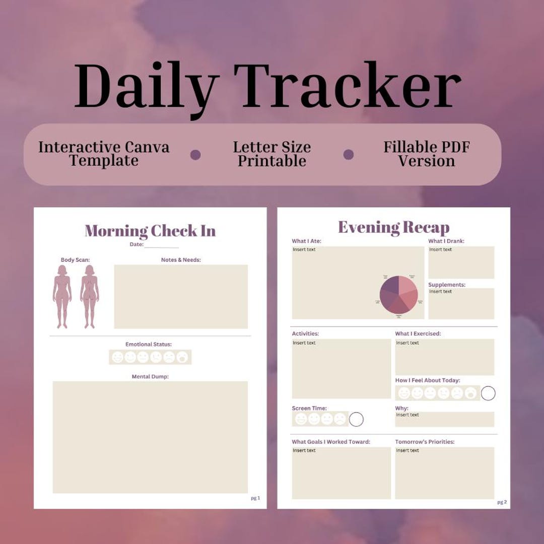Planner - Daily Check in and Habit Tracker - Etsy