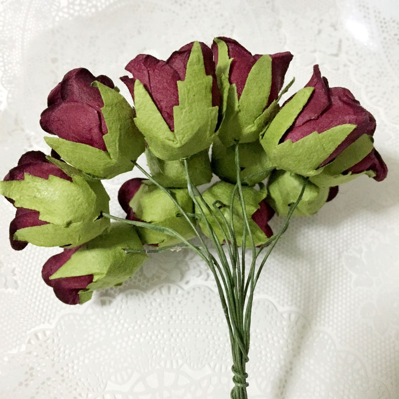 A Bunch of Burgundy Mulberry Roses image 3