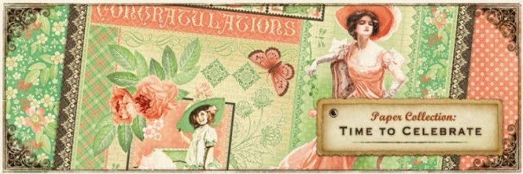 Graphic 45 Time to Celebrate Paper Collection - Etsy