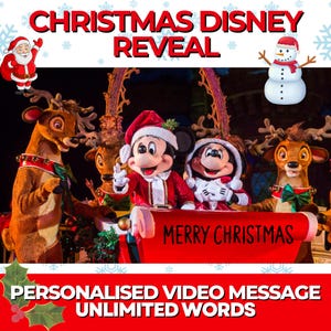 Disney Christmas - Personalised Surprise Video, Surprise Trip Reveal for your Magical Trip