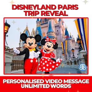Disneyland Paris - Personalised Surprise Video, Surprise Trip Reveal for your Magical Trip