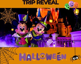Disney Halloween: Vídeo sorpresa personalizado y revelación de viaje sorpresa para tu viaje mágico.