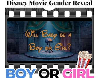 Personalised Boy/Girl Gender Reveal Movie Announcement, Gender Reveal Idea