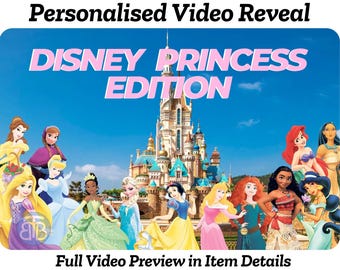Princess Edition - Personalised Surprise Video, Surprise Trip Reveal for your Magical Trip