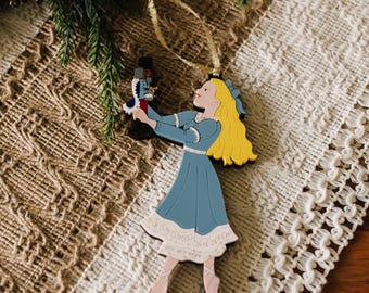 Personalized Ballerina Christmas Ornament, Custom Name Nutcracker