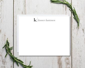Personalized Thank You Cards with Monogram - Set of 8