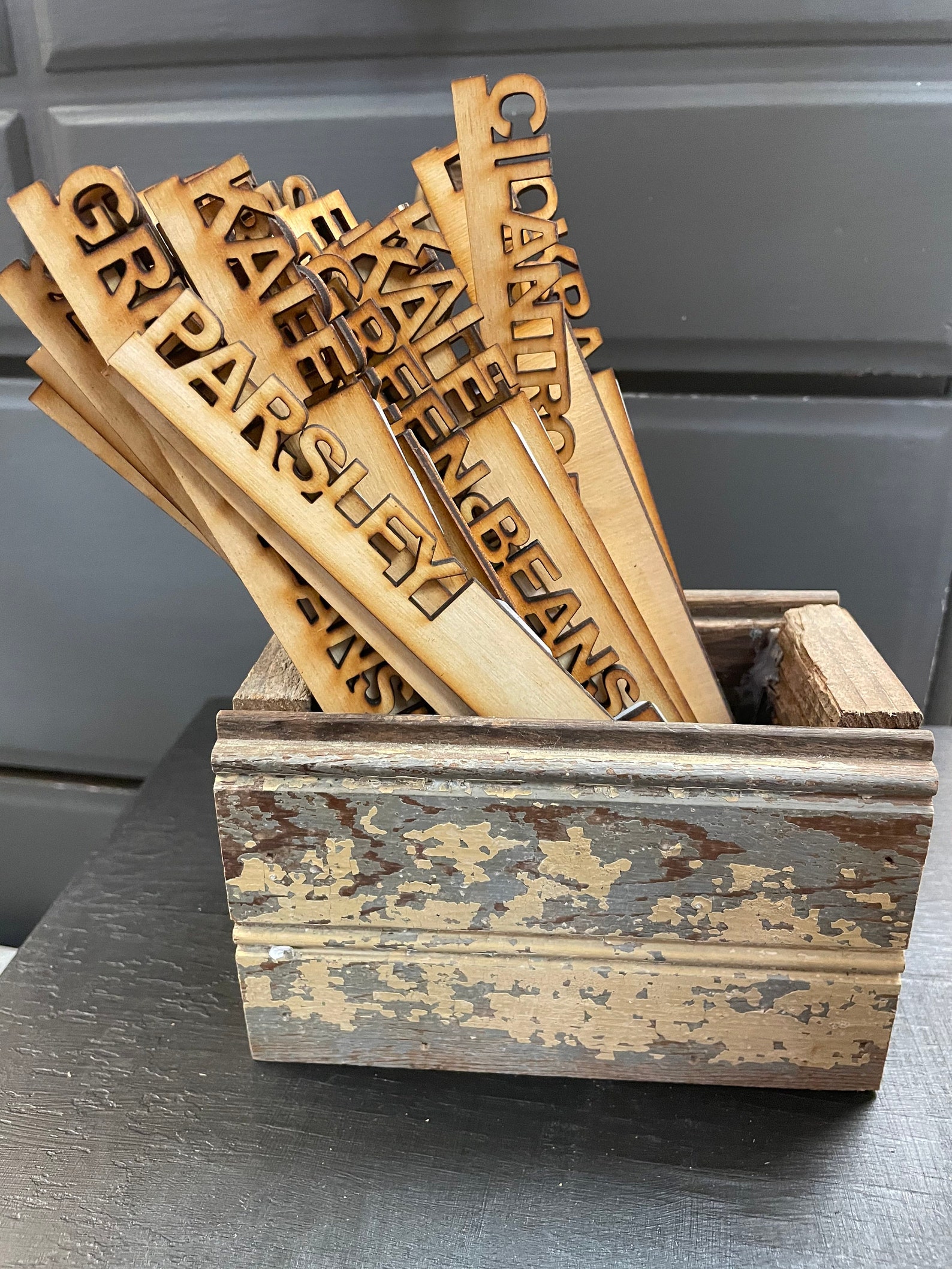 Garden Stakes Wood Laser Cut Custom Garden Labels Etsy