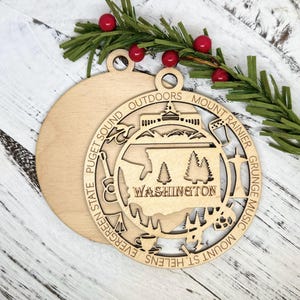 DIY Wood State Ornament Kit: Washington Laser Cut Craft