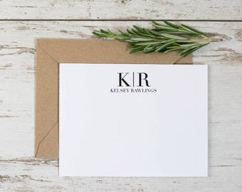 Personalized Monogram Thank You Cards: Elegant Stationery Set