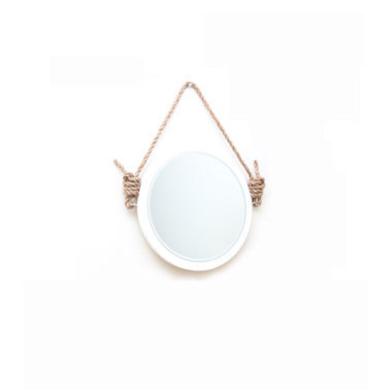 16 Round Rope Mirror. Nautical Boat Mirror. Hanging Etsy