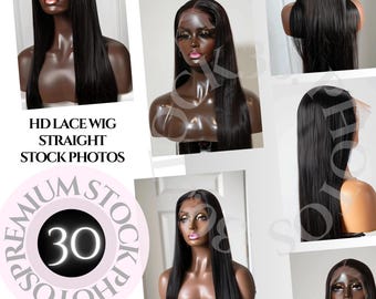 Straight Wig Stock Photos, HD Hair Images, Beauty Branding (Digital Download)