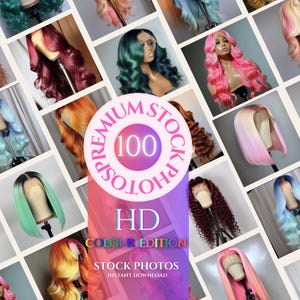 100 coloured lace Wig stock photos, HD professional wig images, hair stock images, business branding,HD wig stock images,beauty stock photos