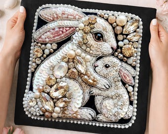 Mother Bunny PNG, Mama and Baby Rabbit, Mother's Day Gift Design, Mom Clipart